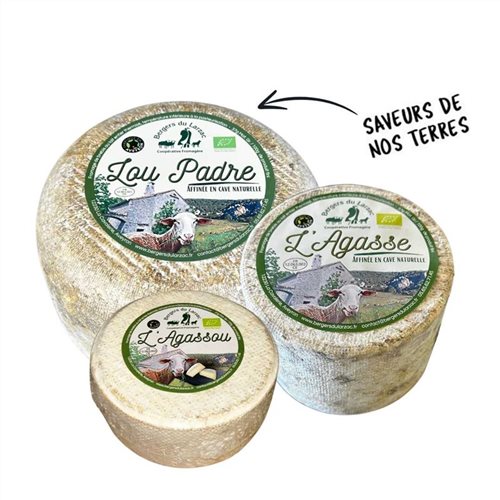 Nos pâtes pressées mi-cuites, fromage tomme de brebis bio, l'Agasse des Bergers du Larzac, Fabriqué en Aveyron